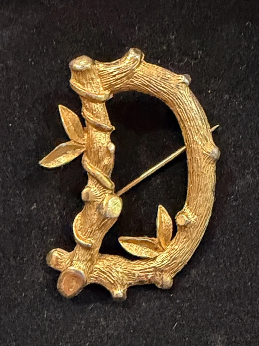 Gold Tone Leaf Vine Brooch - Women's Jewelry